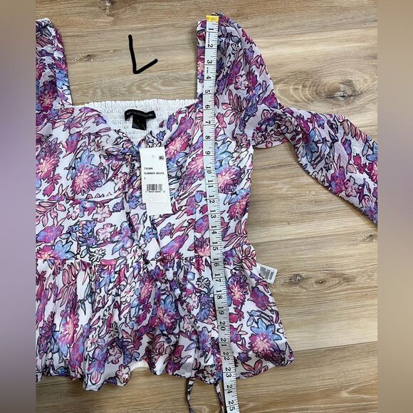 FRENCH CONNECTION Summer White Floral Blouse - Picture 10 of 11